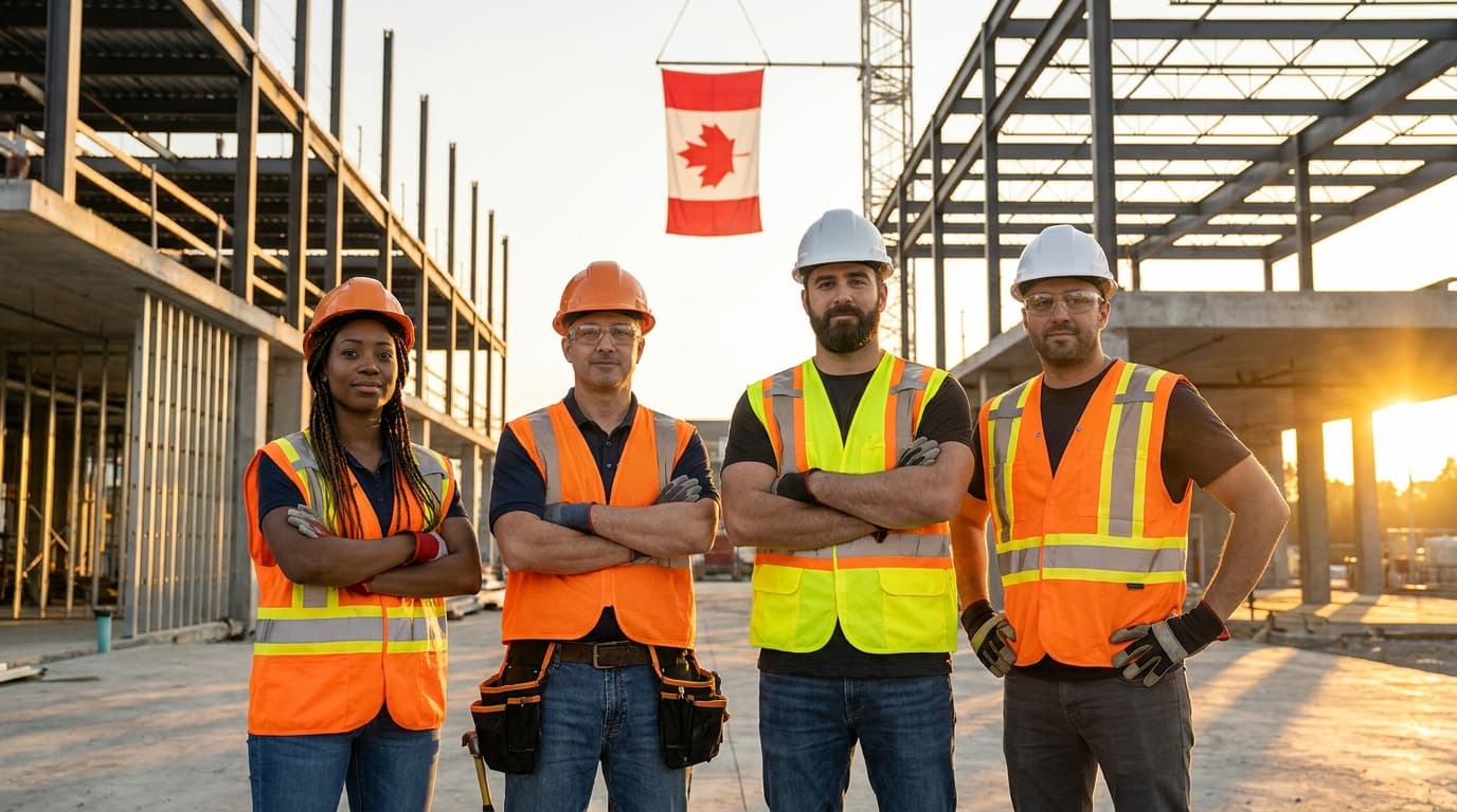 Immigration consultant helping skilled tradesperson